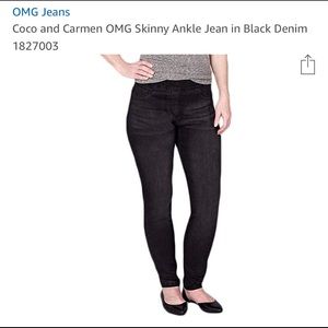 OMG Coco + Carmen Skinny Ankle Jean Black Denim